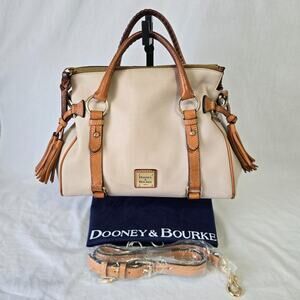 Dooney & Bourke Florentine Satchel Beige Leather